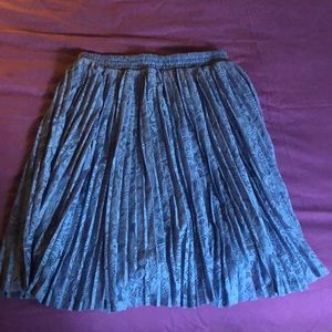 Torrid Dutch Blue Pleated Lace Skirt